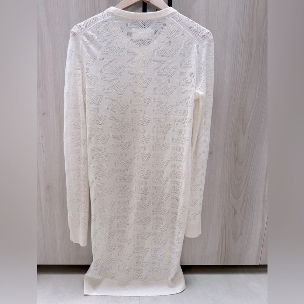 Zadig & Voltaire Monogram Knit Nila Open Front Long Sleeve Cardigan - Picture 12 of 15